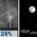 Tonight: A slight chance of showers and thunderstorms before 8pm. Mostly clear, with a low around 48. North wind 6 to 10 mph. Chance of precipitation is 20%. New rainfall amounts less than a tenth of an inch possible. Tonight: Slight Chance Showers And Thunderstorms then Mostly Clear